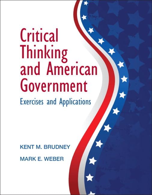 Critical Thinking and American Government,Used