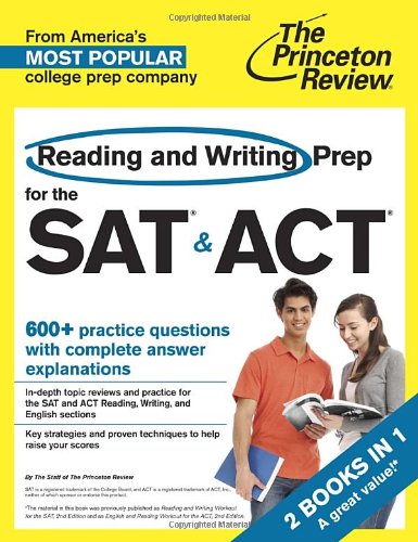 Reading And Writing Prep For The Sat & Act: 2 Books In 1 (College Test Preparation),Used