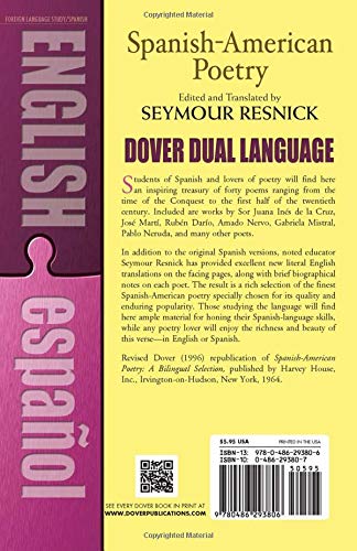 SpanishAmerican Poetry (DualLanguage): Poesia HispanoAmericana (Dover Dual Language Spanish),Used