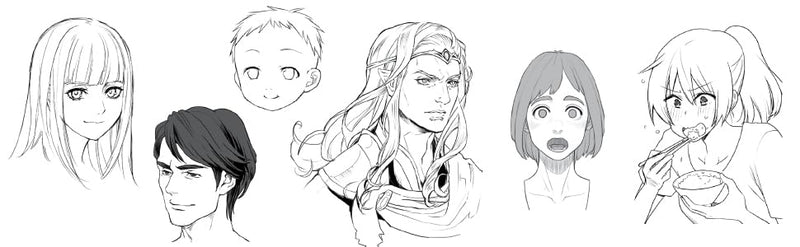 Drawing Anime Faces and Feelings: 800 facial expressions from joy to terror, anger, surprise, sadness and more,Used