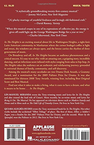 In The Heights: The Complete Book And Lyrics Of The Broadway Musical (Applause Libretto Library),Used