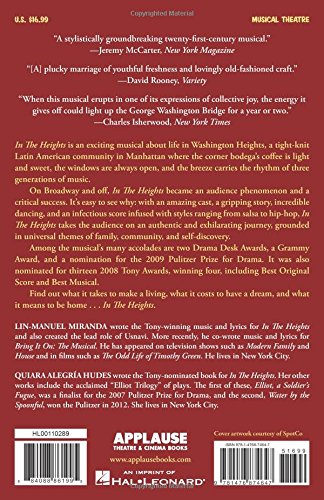 In The Heights: The Complete Book And Lyrics Of The Broadway Musical (Applause Libretto Library),Used