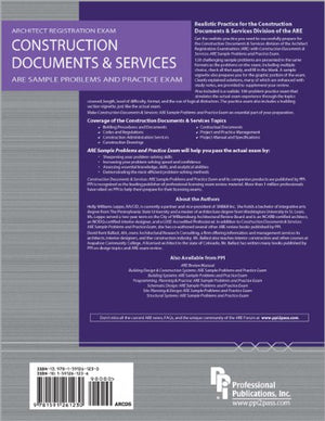 Construction Documents & Services: ARE Sample Problems and Practice Exam,Used