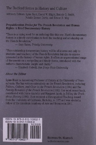 The French Revolution And Human Rights: A Brief Documentary History (Bedford Series In History And Culture),New