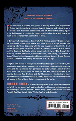 Disorders of Magnitude: A Survey of Dark Fantasy (Studies in Supernatural Literature),Used