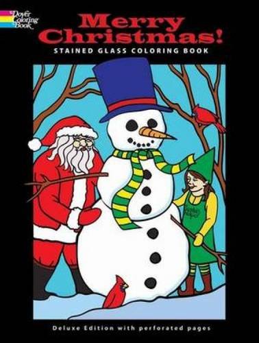 Merry Christmas! Stained Glass Coloring Book (Holiday Stained Glass Coloring Book),Used