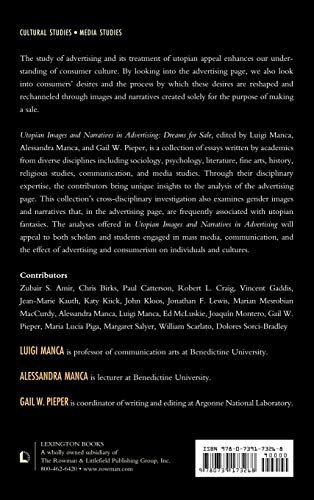 Utopian Images and Narratives in Advertising: Dreams for Sale,Used