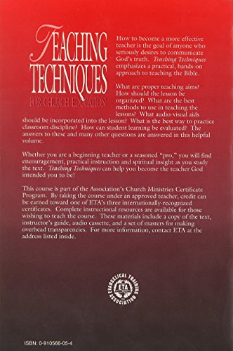 Teaching Techniques For Church Education,Used