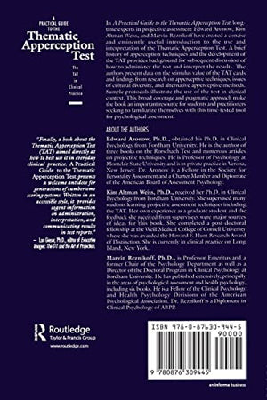 A Practical Guide to the Thematic Apperception Test: The TAT in Clinical Practice,New