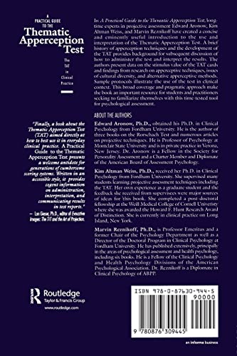 A Practical Guide to the Thematic Apperception Test: The TAT in Clinical Practice,New