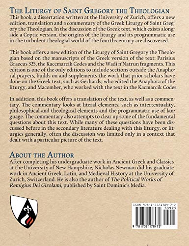 The Liturgy of Saint Gregory the Theologian: Critical Text with Translation and Commentary,Used