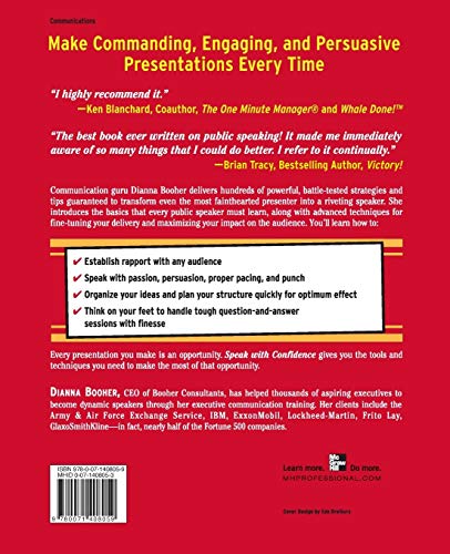 Speak With Confidence : Powerful Presentations That Inform, Inspire And Persuade,New