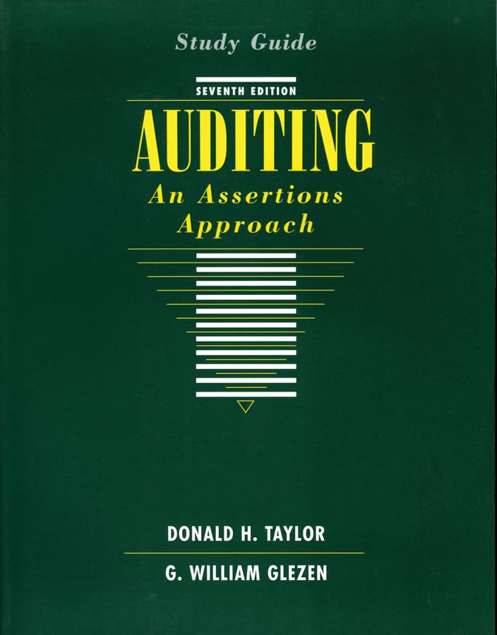 Study Guide to accompany Auditing: An Assertions Approach, 7e,New