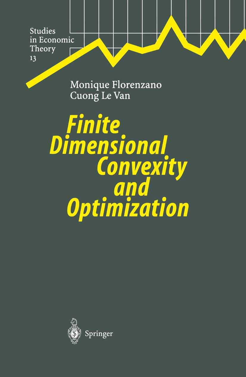 Finite Dimensional Convexity and Optimization (Studies in Economic Theory, 13),Used