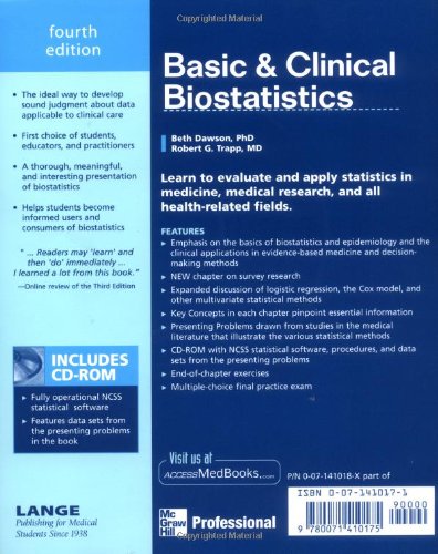 Basic & Clinical Biostatistics (Lange Basic Science),Used
