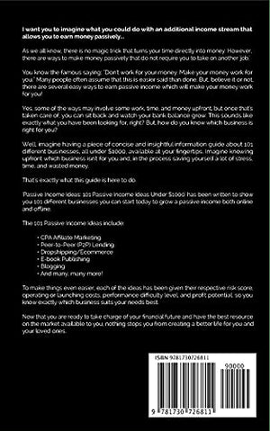 Passive Income Ideas: 101 Passive Income Ideas Under $1000,Used