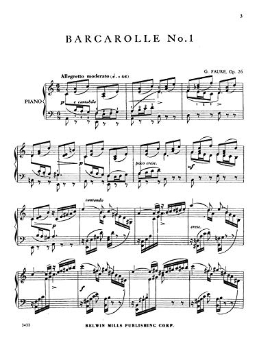 Six Barcaroles (Kalmus Edition),Used