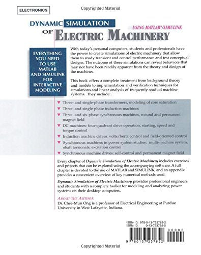 Dynamic Simulations of Electric Machinery: Using MATLAB/SIMULINK,Used