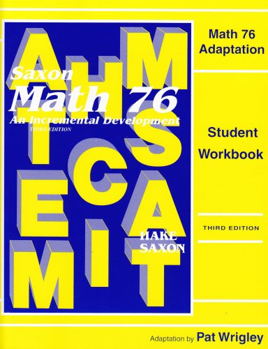 Workbook Master: Adaptations (Saxon Math 7/6 Special Populations),Used