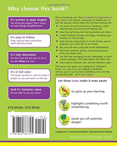 Facebook for Beginners in easy steps,Used