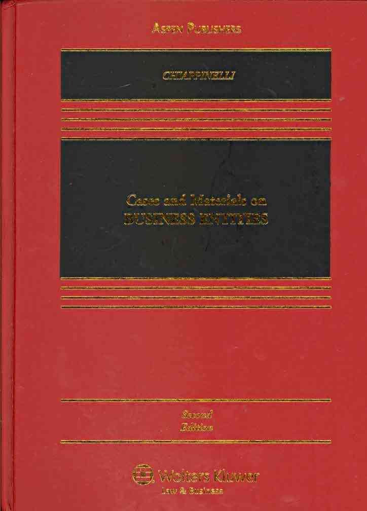 Cases & Materials on Business Entities 2e,Used