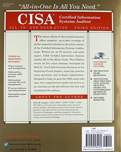 Cisa Certified Information Systems Auditor Allinone Exam Guide, Third Edition