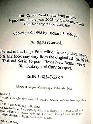 Dark Passage: A Barnaby Skye Novel,Used