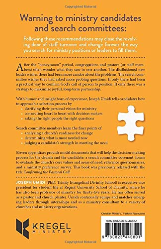 Matching Pastoral Candidates and Churches: A Guide for Search Committees and Candidates,Used