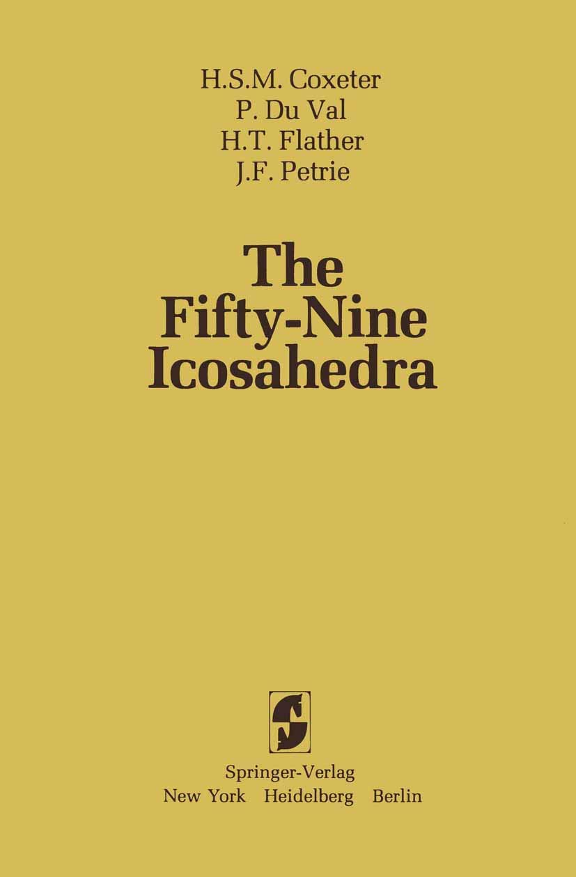 The FiftyNine Icosahedra (Lecture Notes in Statistics),Used