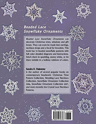 Beaded Lace Snowflake Ornaments,Used