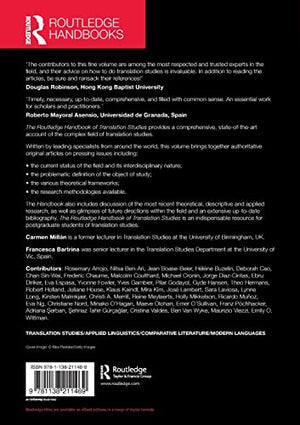 The Routledge Handbook of Translation Studies (Routledge Handbooks in Applied Linguistics),Used