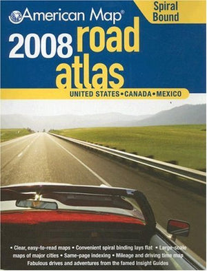 American Map 2008 United States Road Atlas Midsize,Used