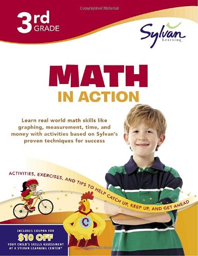 Third Grade Math in Action (Sylvan Workbooks) (Sylvan Math Workbooks),Used