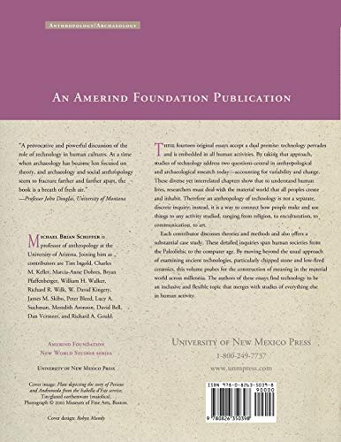Anthropological Perspectives On Technology (Amerind Foundation New World Studies Series)