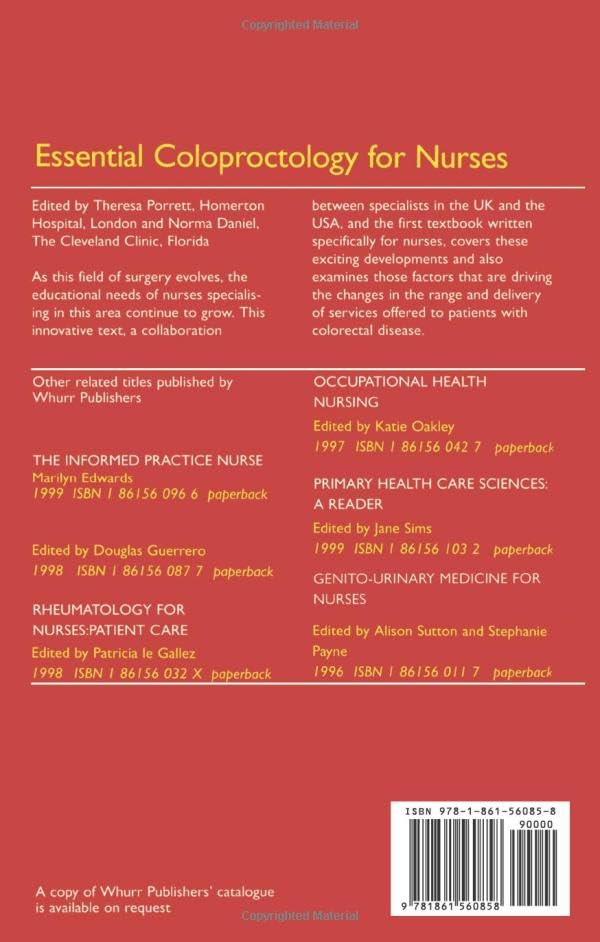 Essential Coloproctology for Nurses,Used