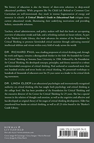 A Critical Thinker s Guide to Educational Fads: How to Get Beyond Educational Glitz and Glitter