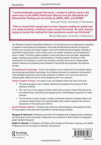 The Reviewers Guide to Quantitative Methods in the Social Sciences,Used