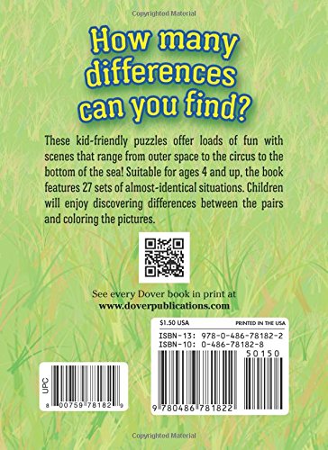 Spot the Differences Picture Puzzles (Dover Little Activity Books: Puzzles),Used