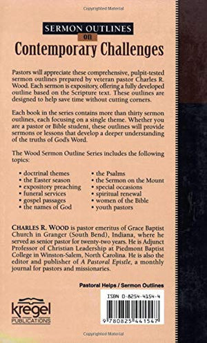Sermon Outlines on Contemporary Challenges (Wood Sermon Outline Series),Used