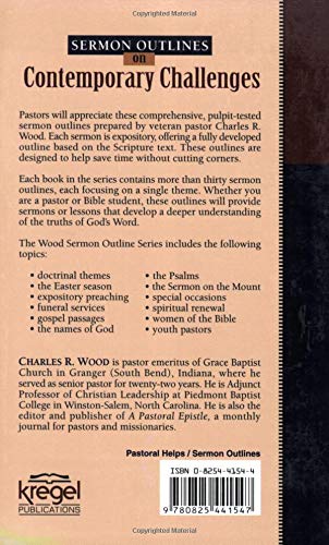 Sermon Outlines on Contemporary Challenges (Wood Sermon Outline Series),Used