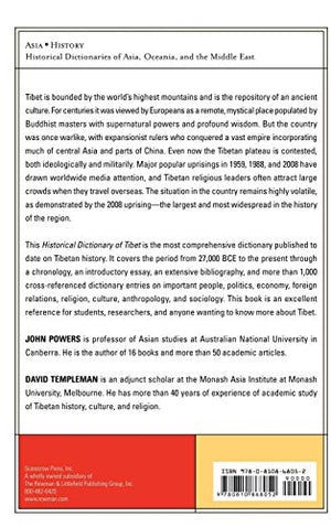 Historical Dictionary of Tibet (Historical Dictionaries of Asia, Oceania, and the Middle East),Used