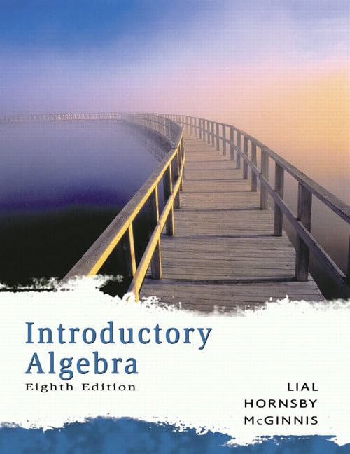 Introductory Algebra (Lial Developmental Mathematics Paperback),New