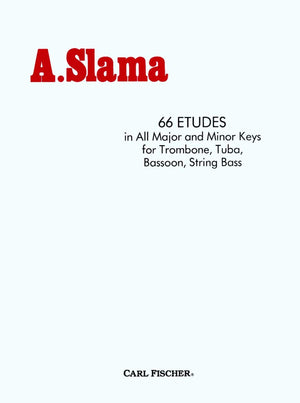 O498  66 Etudes in All Major and Minor Keys for Trombone,Tuba,Bassoon and String Bass,Used