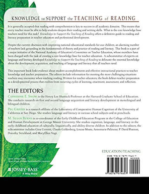 Knowledge to Support the Teaching of Reading: Preparing Teachers for a Changing World,Used