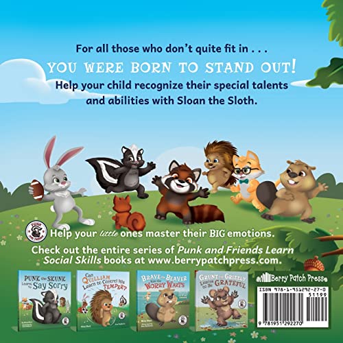 Sloan the Sloth Loves Being Different: A SelfWorth Story (Punk and Friends Learn Social Skills),Used