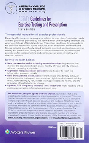 ACSM's Guidelines for Exercise Testing and Prescription (American College of Sports Medicine),Used