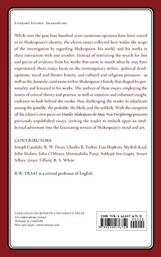 Shakespeare the Man: New Decipherings,Used