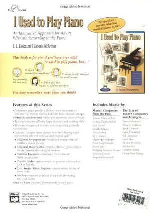 I Used To Play Piano  Refresher Course: An Innovative Approach For Adults Returning To The Piano, Comb Bound Book & Cd