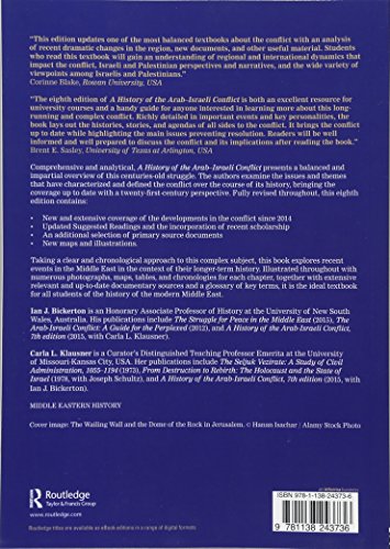 A History of the ArabIsraeli Conflict: Eighth Edition,Used