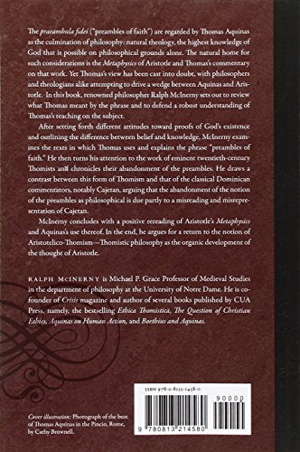Praeambula Fidei: Thomism and the God of the Philosophers,New